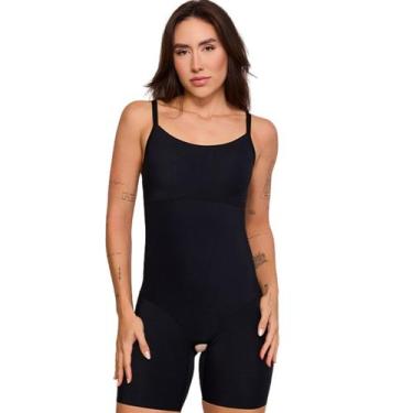 Imagem de Body Short Modelador Com Bojo e Alças Reguláveis Nayane, P, Preto