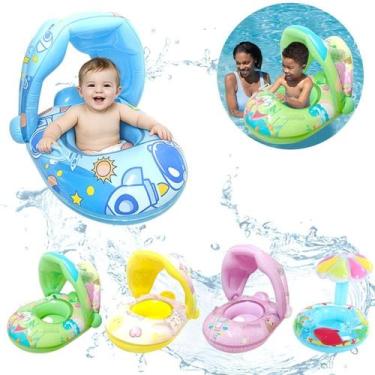 Imagem de Boia Bebê Cobertura Menina Fralda Infantil Inflável Proteção - Bs7Comp