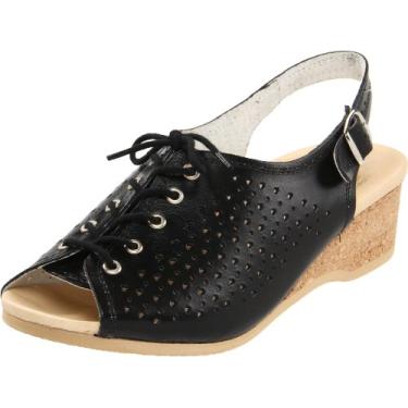 Imagem de Worishofer Sandália feminina 583 Slingback, Preto, 34