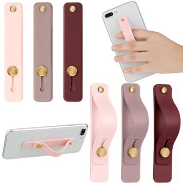 Imagem de Weewooday 6 peças de suporte para celular alça telescópica universal para smartphones (rosa, roxo, vermelho)