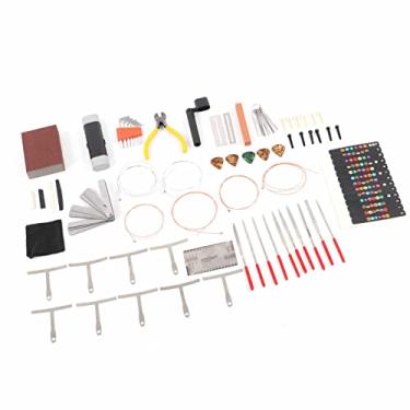 Imagem de Ferramentas de reparo de guitarra, kit de ferramentas de manutenção de instrumento de medição para bandolins para baixo para artesãos para ukulele