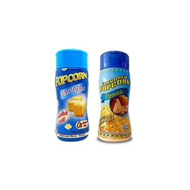 Imagem de Temperos P/ Pipoca Popcorn Cx 12 Frascos. 6 Manteiga - 6 Parmesão
