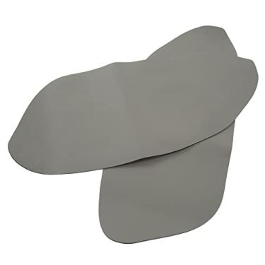 Imagem de Acabamento do apoio de braço da porta dianteira, tampa do apoio de braço do painel da porta de couro de microfibra 2 peças para substituição de decoração para Accord Crosstour(cinza)