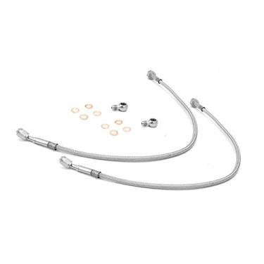 Imagem de Rugged Ridge Kit de mangueira de freio 16734.08, dianteiro, aço inoxidável; 97-06 Jeep Wrangler TJ