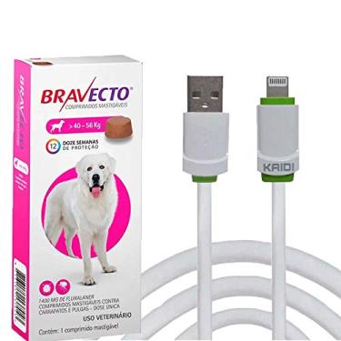 Imagem de Bravecto Antipulgas Caes 40 A 56kg + Cabo Usb Iphone