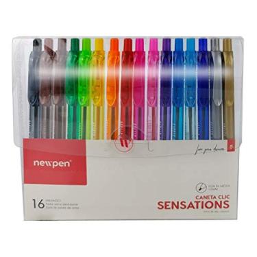 Imagem de Caneta Esferográfica Clic Sensations Newpen 16 Cores 1.0mm