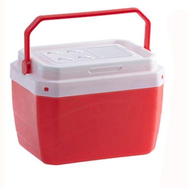 Imagem de Caixa termica de plastico  vermelho 40l 50,5X41X37cm