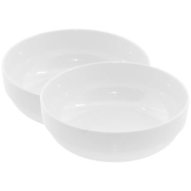 Imagem de Kit 06 Travessas Saladeiras Tigelas Brancas 1,5L Melamina