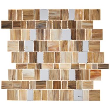 Imagem de CR1575 Pastilha de Vidro com Resina e Metal Caravaggio Dourada