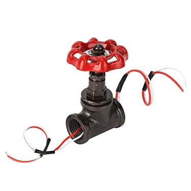 Imagem de interruptor de lâmpada de tubulação de água G1/2",Interruptor de luz da válvula de parada, válvula de parada estilo Steampunk retrô desligada com fio para lâmpada de tubulação de água lâmpada vintage