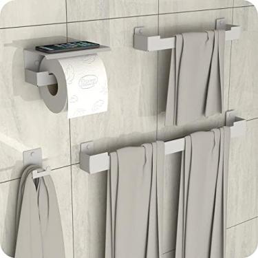 Imagem de Kit Acessórios Para Banheiro Branco 4 Peças ELG