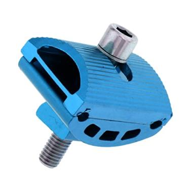 Imagem de Generic Braçadeira para assento de bicicleta, liga de alumínio, clipe de tubo, peça única de cabeça - azul