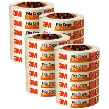 Imagem de Kit 24 Fita Crepe Uso Geral 101LA 18mm x 50 metros 3m