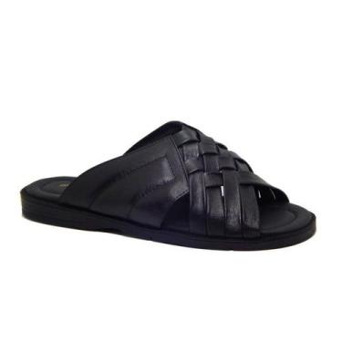 Imagem de Chinelo Italianinho Masculino Em Couro 120340101 - Preto