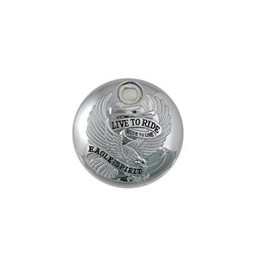 Imagem de Cromado com "Live to Ride" FLT Porta de console de tanque de combustível