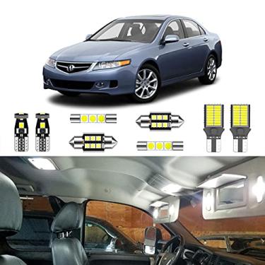 Imagem de LIGHSTA Kit de luz interior de LED branco super brilhante com 11 peças para Acura TSX 2004 2005 2006 2007 2008 + luzes para placa de carro e ferramenta de instalação