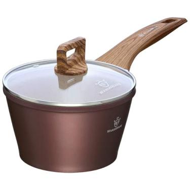 Imagem de WaxonWare – Panela antiaderente, compatível com indução e revestimento marbeloso (revestimento 100% livre de PFOA feito na Alemanha) – para molhos, sopas, macarrão e arroz, 2.2 Quart Saucepan, 1