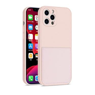 Imagem de Capa de telefone de silicone Candy Color para iPhone 12 13 14 SE 2020 11 Pro Max XS X XR 7 8 Plus Porta-cartão de carteira Capa macia à prova de choque, rosa, para iPhone 11Pro Max