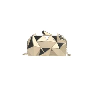 Imagem de JAMBHALA Bolsa Feminina Moda Feminina Laser com Mmbreagem Dourada Brilhante Bolsa de Noite Para Festa de Dança de Clube (ouro)