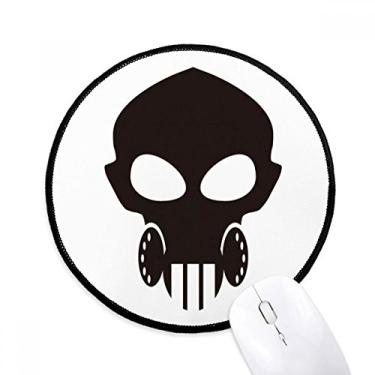 Imagem de DIYthinker Tapete de mouse de cabeça de gás de defesa bioquímica desktop escritório tapete redondo para computador