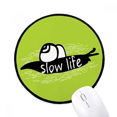 Imagem de Tapete de mouse natural preto com contorno de caracol para computador