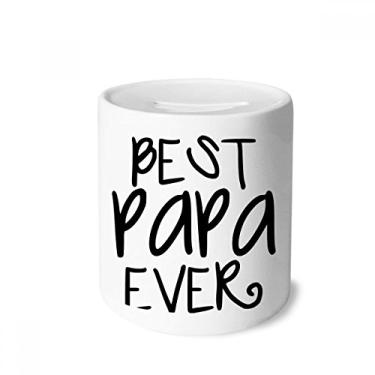 Imagem de DIYthinker Bless Father Best Papa Ever Words Money Box Saving Banks Ceramic Coin Case Kids Adults