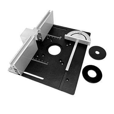 Imagem de Qudai Conjunto de 3 Router Table Insert Plate Liga de Alumínio Madeira Fresadora Flip Board Máquina de Aparar Gravação Ferramenta Auxiliar Bancadas de Carpintaria