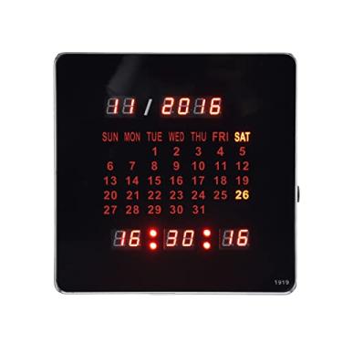 Imagem de Relógio de Mesa Digital de LED Moderno Relógio de Parede Desligado Com Memória LED Despertador Digital Relógio de Calendário de Parede 100‑240 V