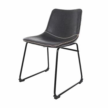 Imagem de Cadeira de Jantar Cozinha Assento Estofado Moderna Munich Preta