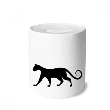 Imagem de DIYthinker Caixa de cerâmica encantadora para amantes de gatos pretos com desenho de animal caixa para dinheiro porta-moedas presente de cofrinho