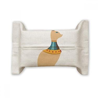 Imagem de Bolsa de linho de algodão com estampa de totem de gato egípcio