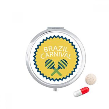 Imagem de Porta-comprimidos Instrument Celebrate Brazil Carnaval, caixa de armazenamento de remédios