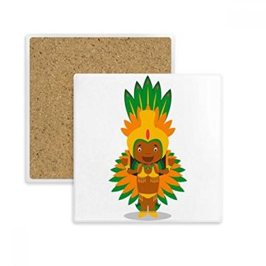 Imagem de Porta-copos quadrado com desenho laranja Wild Brazil