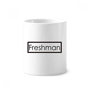 Imagem de New Students of The University Freshman escova de dentes caneca, suporte de cerâmica, copo lápis