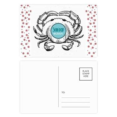 Imagem de Caranguejo Sketch Ilustração de Organismo Marinho Natal Flor Celebração Cartão Postal Cartão Bênção
