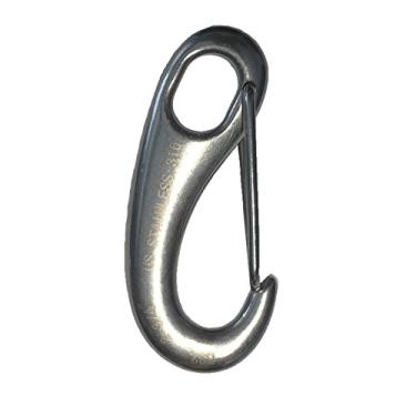 Imagem de Clipe de gancho de encaixe para porta de mola 316 de aço inoxidável, 6 cm, garra de lagosta de nível marítimo