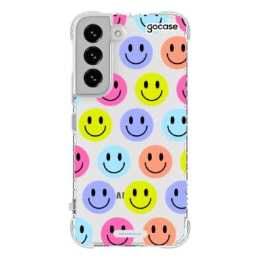 Imagem de Capa Anti Impacto Slim Gocase Compatível com Galaxy S22 (6.1 Pol) (Cool Smiles)
