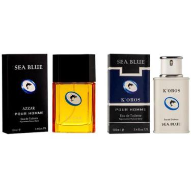 Imagem de Kit 2 Perfumes Sea Blue Francês Azzar E Koros 100ml