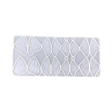 Imagem de Brinco molde de resina chaveiro moldes de silicone borboleta pingente de carro cristal molde de resina epóxi molde de joias artesanato diy molde de joias de resina artesanato