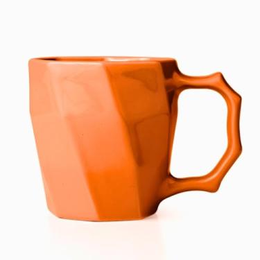 Imagem de Caneca Xicacar de Café Porcelana Cerâmica Louça lisa 120 ml Cores Variadas (Laranja)