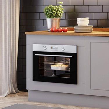 Imagem de Balcão Forno Embutir com Tampo Emily Espresso Móveis Cinza/Marrom