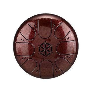 Imagem de XIBANY 5 Polegada tambor de língua de aço 8 notas tambor handpan com tambor mallet dedo picaretas percussão para meditação yoga*