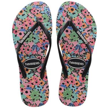 Imagem de Chinelo Havaianas Slim Floral Romantic Bege Palha