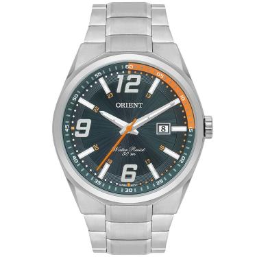 Imagem de Relógio ORIENT feminino analógico verde laranja MBSS1463 E2SX