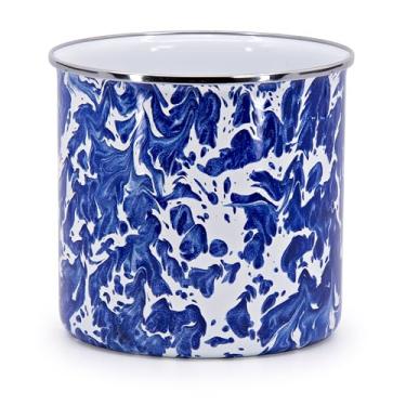 Imagem de Golden Rabbit Esmalte - Padrão de espiral azul cobalto - Suporte de utensílios