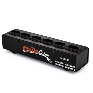 Imagem de Régua Elétrica De 6 Tomadas Metálica