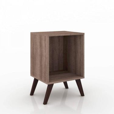 Imagem de Mesa de Cabeceira Retrô com Nicho RT 3013 Movelbento Movelbento Rústico
