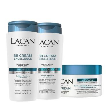 Imagem de Kit Lacan BB Cream Excellence Shampoo Condicionador e Máscara (3 produtos)