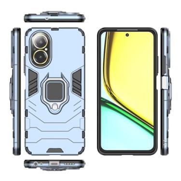 Imagem de Kukoufey Capa compatível com Realme C67 4G, suporte magnético para carro compatível com Realme C67 4G RMX3890 capa azul