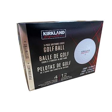 Imagem de Kirkland Signature Bolas de golfe 3 peças de capa de uretano, 12 bolas de golfe